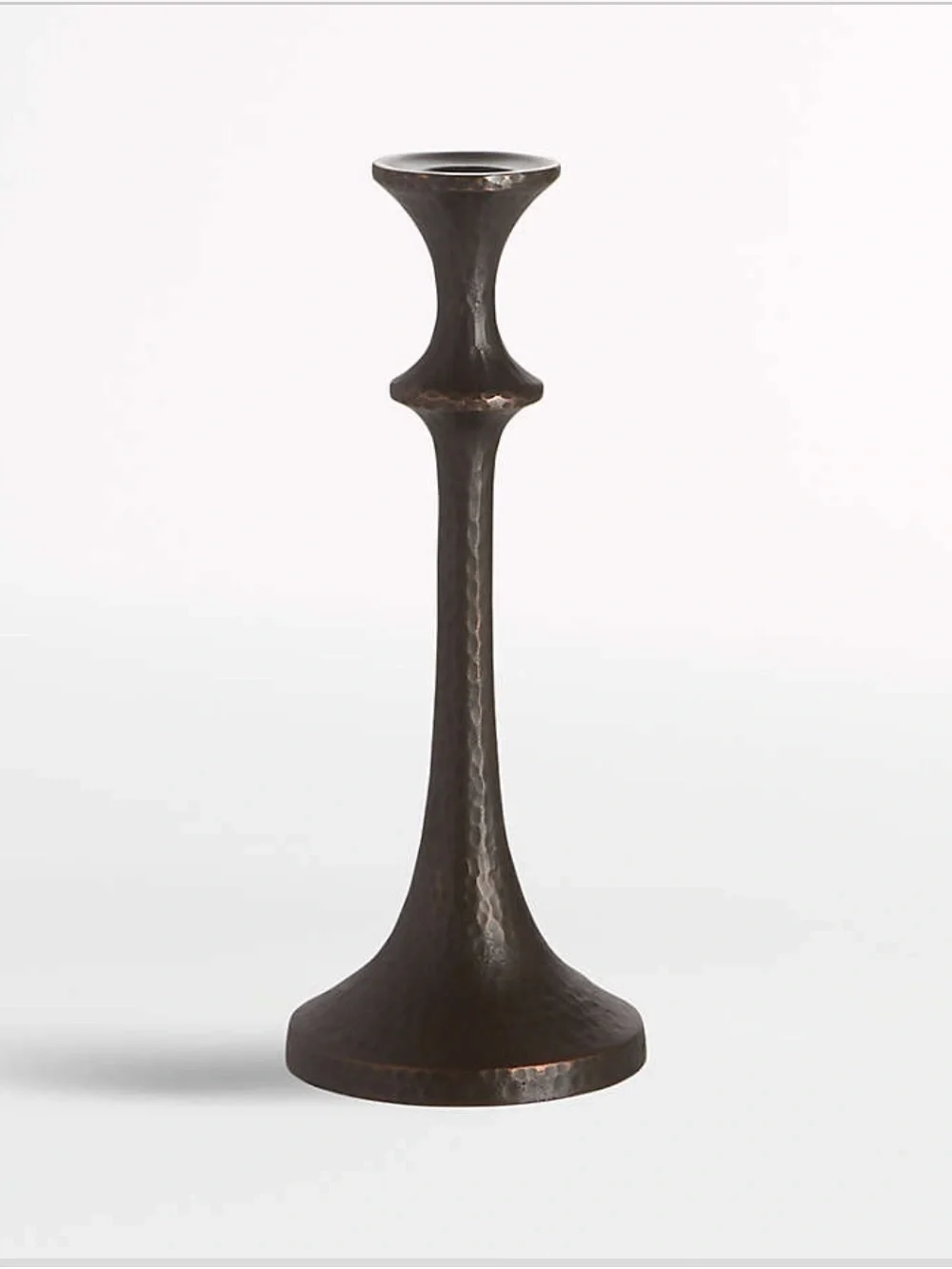 Crate&Barrel Emmett Bronze Taper Candle Holder single - Picture 1 of 6